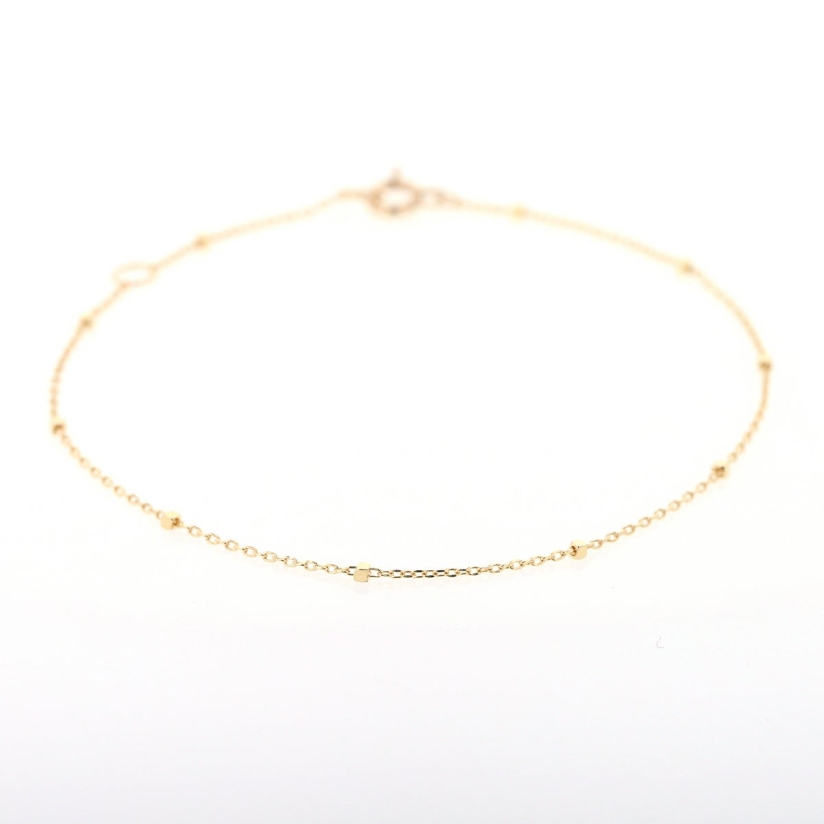 K10 YG グリッターチェーン ブレスレット イエローゴールド 10金 10K 妻 彼女 プレゼント レディース 誕生日プレゼント ギフト 20代 30代 40代