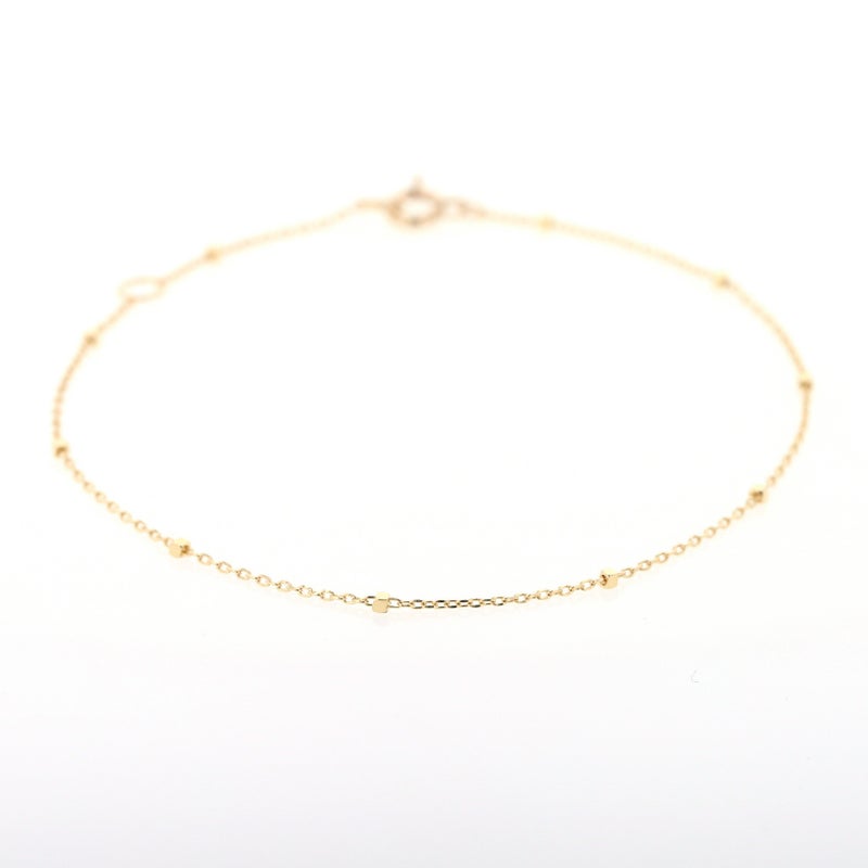 K10 YG グリッターチェーン ブレスレット イエローゴールド 10金 10K 妻 彼女 プレゼント レディース 誕生日プレゼント ギフト 20代 30代 40代