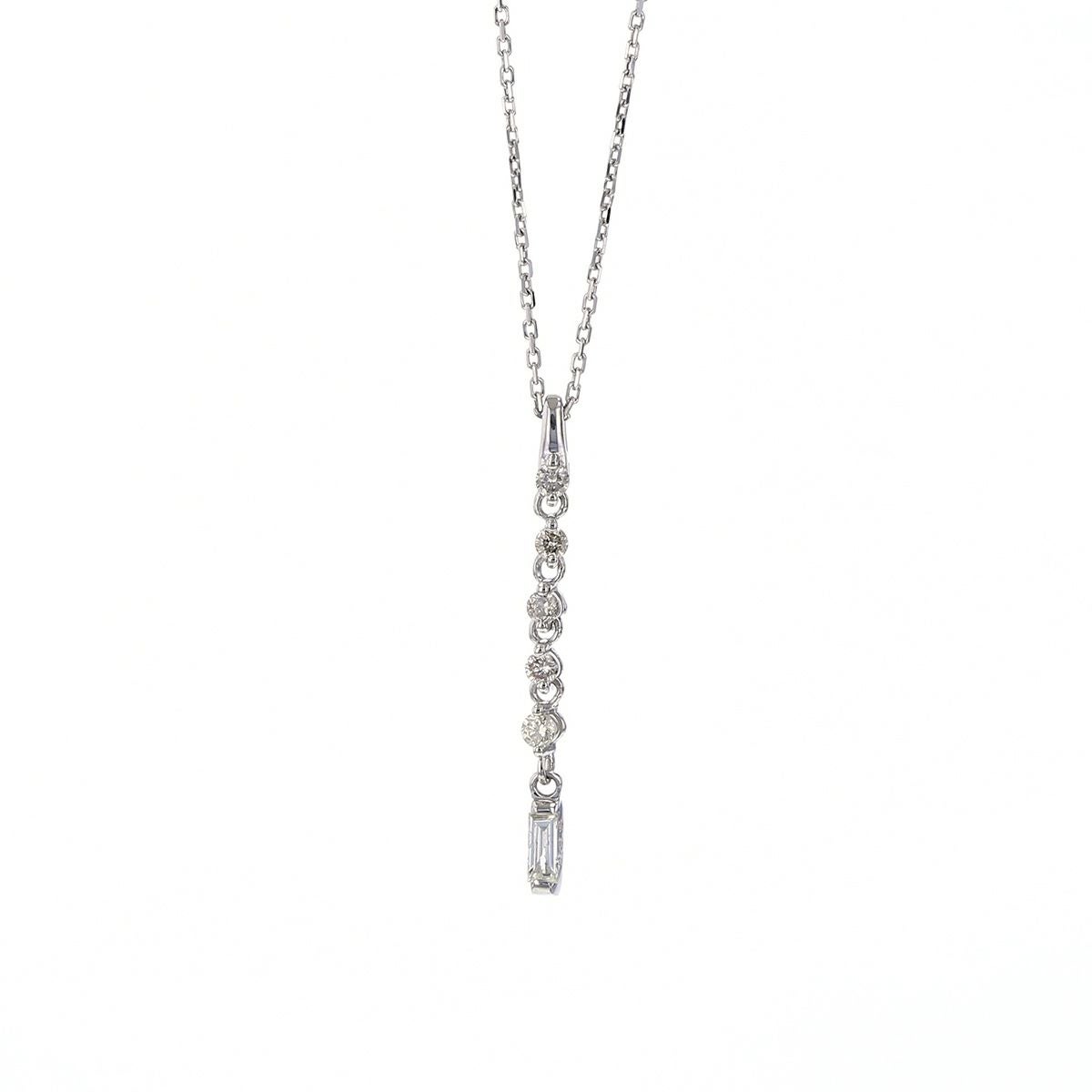 K18 PG プラチナ ダイヤモンド ネックレス レディース プラチナ K18PG PT PT950 PT850 18金 ピンクゴールド 4月誕生石 4月 誕生日 バー