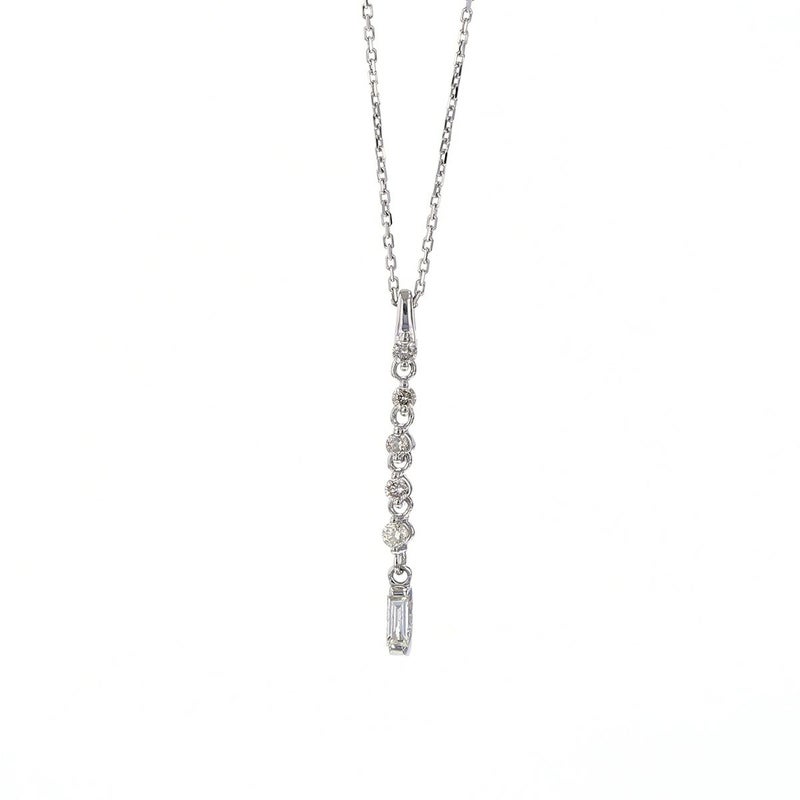 K18 PG プラチナ ダイヤモンド ネックレス レディース プラチナ K18PG PT PT950 PT850 18金 ピンクゴールド 4月誕生石 4月 誕生日 バー