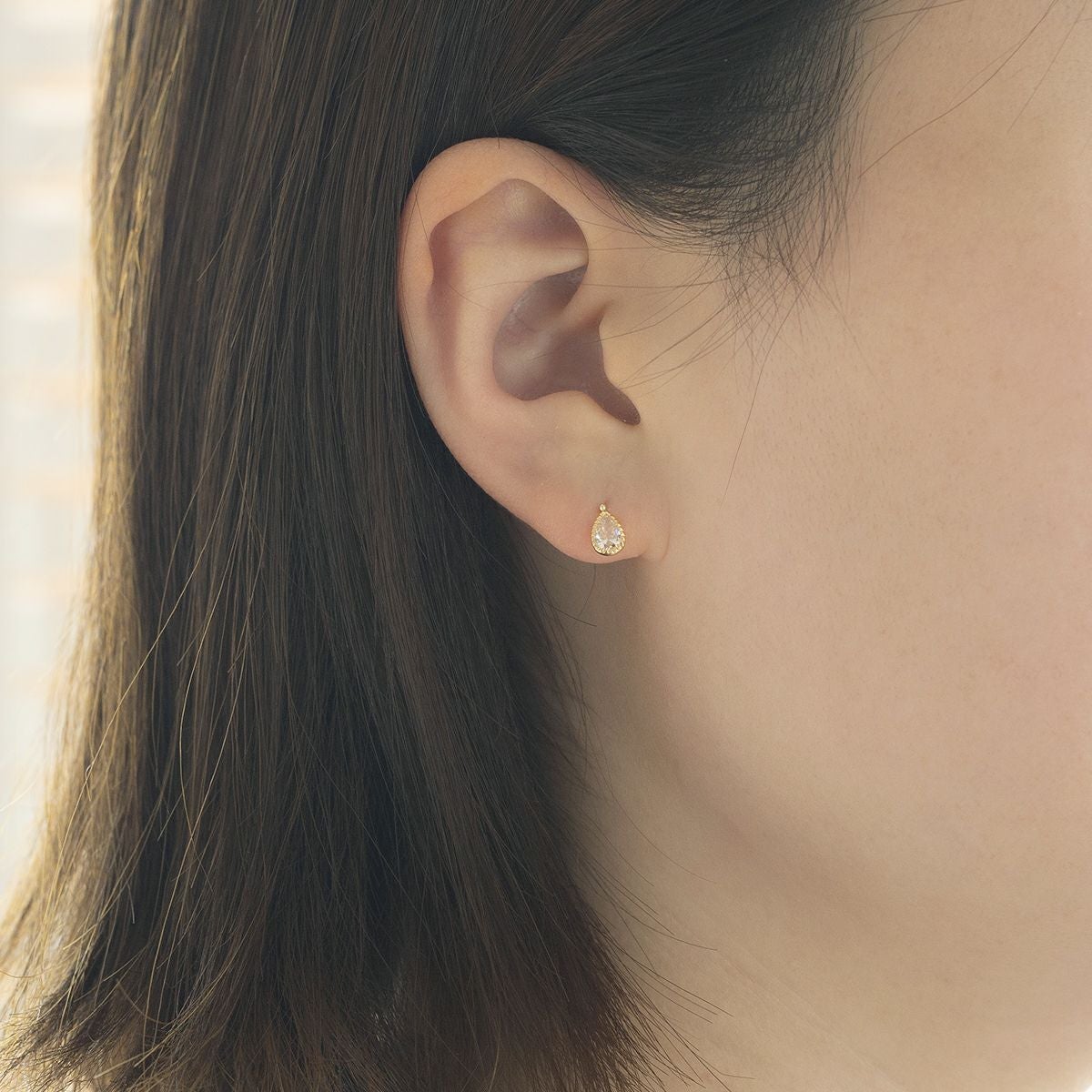 K18 YG スーパーキュービックジルコニア ピアス イエローゴールド レディース 18金 CZ 誕生日プレゼント ギフト 20代 30代 40代 女性 彼女 妻