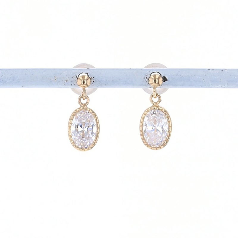 K10 YG スーパーキュービックジルコニア ピアス イエローゴールド レディース 10金 CZ 誕生日プレゼント ギフト 20代 30代 40代 女性 彼女 妻