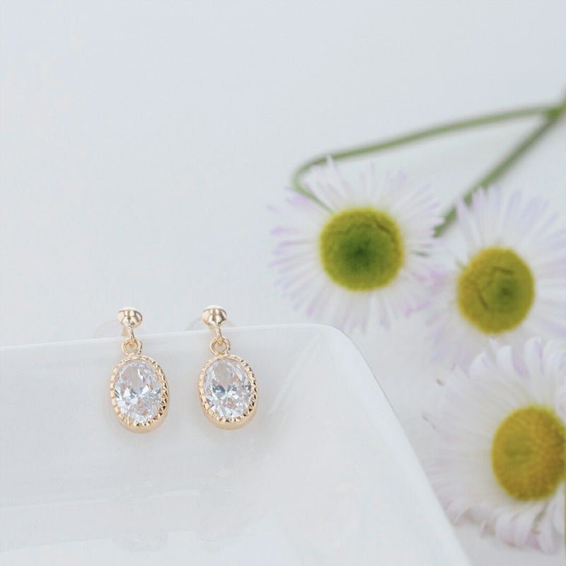 K10 YG スーパーキュービックジルコニア ピアス イエローゴールド レディース 10金 CZ 誕生日プレゼント ギフト 20代 30代 40代 女性 彼女 妻