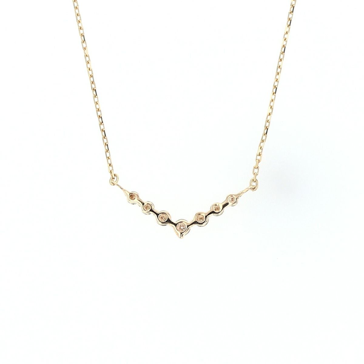 K10 YG ダイヤモンド ネックレス イエローゴールド V字 ダイヤ 10K 10金 レディース 誕生日 4月誕生石 キラキラ 誕生日プレゼント ギフト 妻 彼女