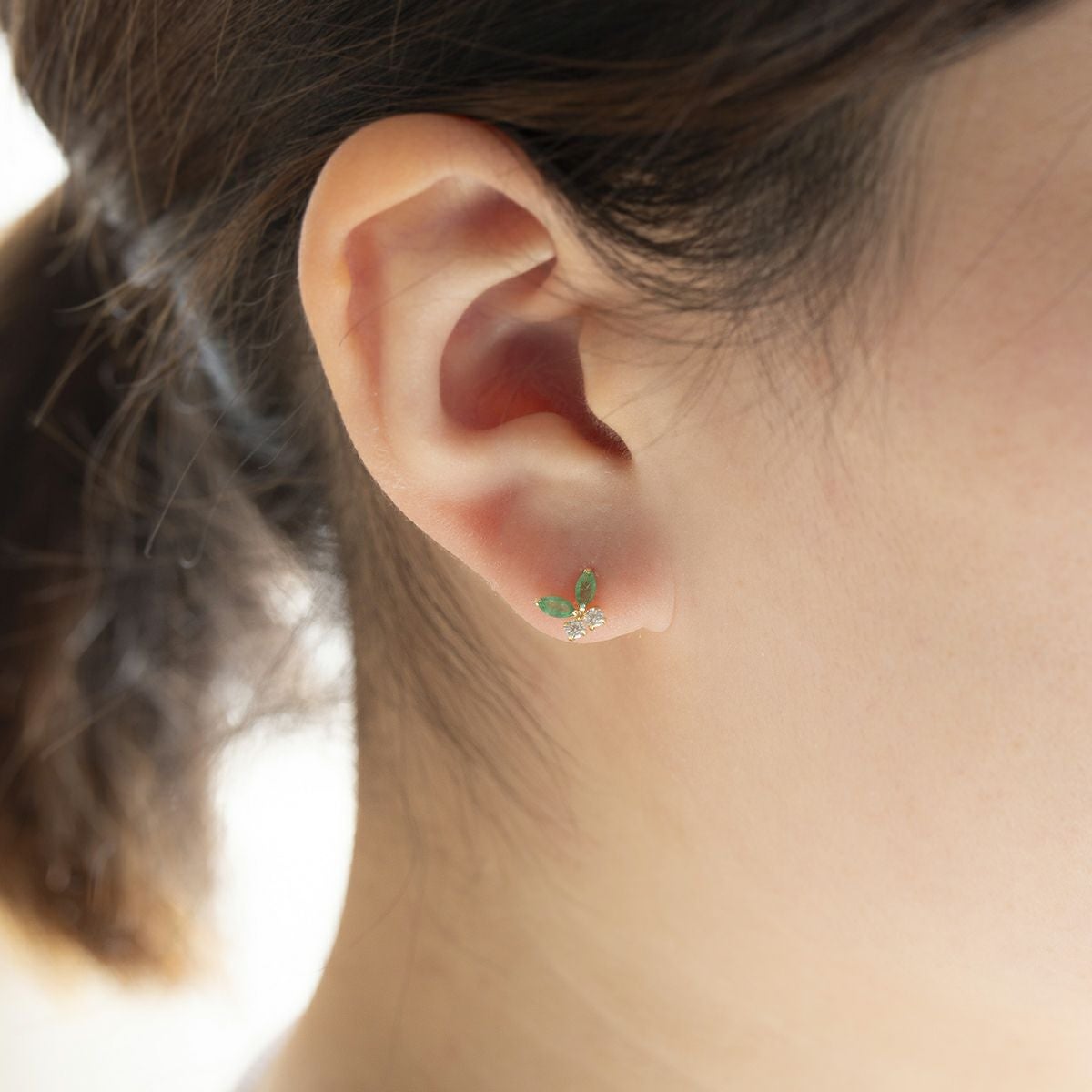 K10 YG エメラルド キュービックジルコニア ピアス イエローゴールド 10金 レディース 5月誕生石 ギフト 誕生日プレゼント プレゼント 彼女 妻 20代 30代 40代