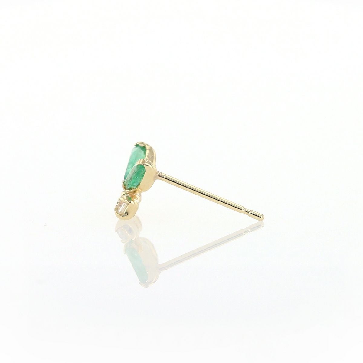 K10 YG エメラルド キュービックジルコニア ピアス イエローゴールド 10金 レディース 5月誕生石 ギフト 誕生日プレゼント プレゼント 彼女 妻 20代 30代 40代