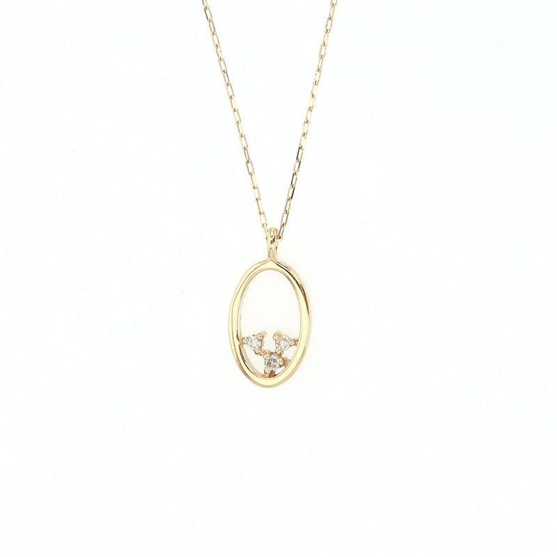 K10 YG ダイヤモンド ネックレス