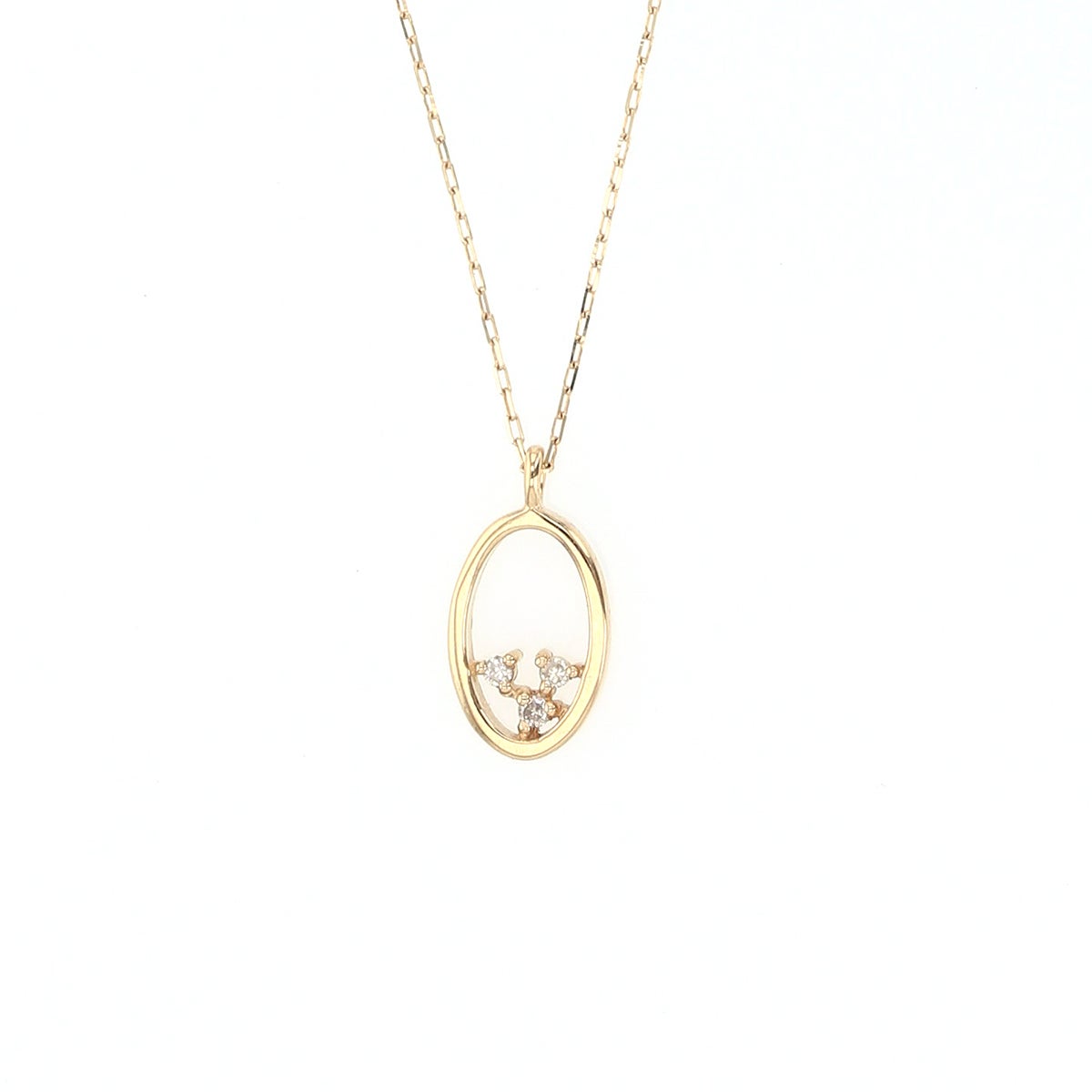 K10 YG ダイヤモンド ネックレス