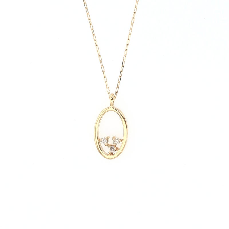 K10 YG ダイヤモンド ネックレス