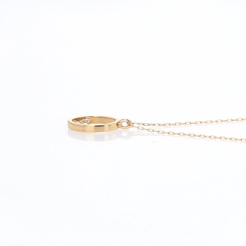 K10 YG ダイヤモンド ネックレス