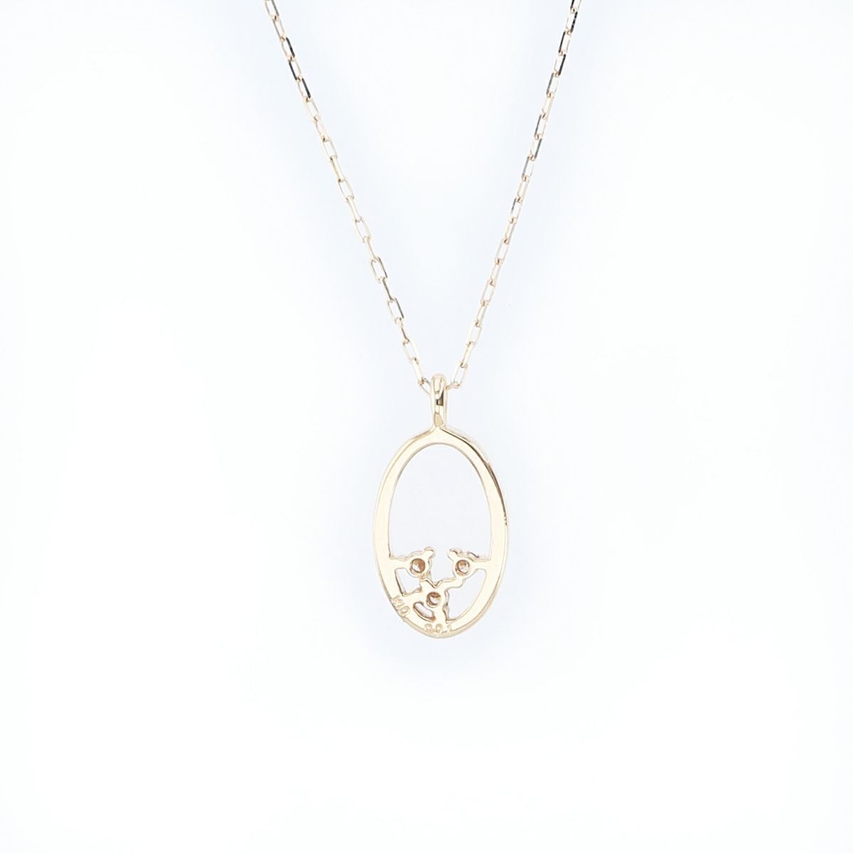 K10 YG ダイヤモンド ネックレス