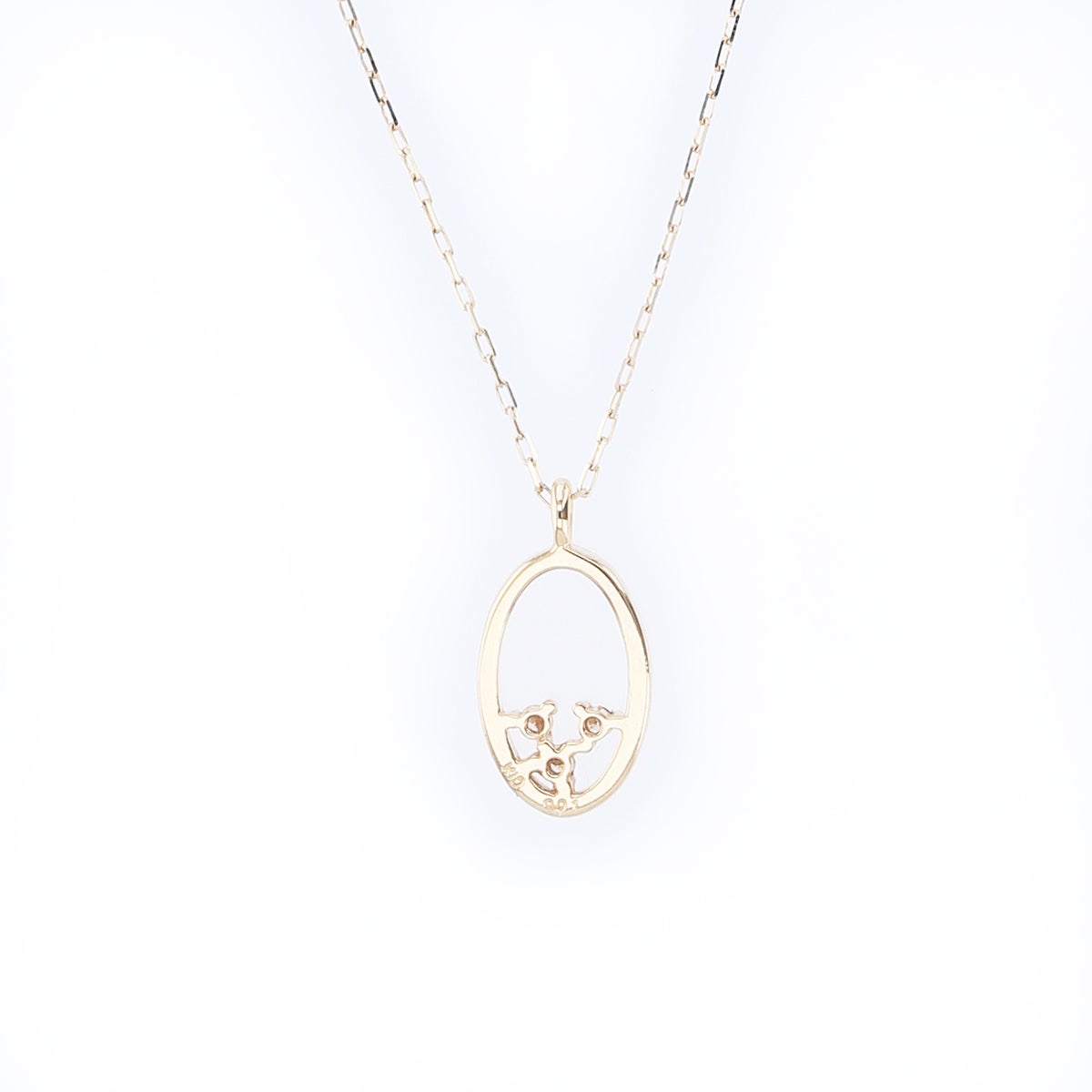 K10 YG ダイヤモンド ネックレス