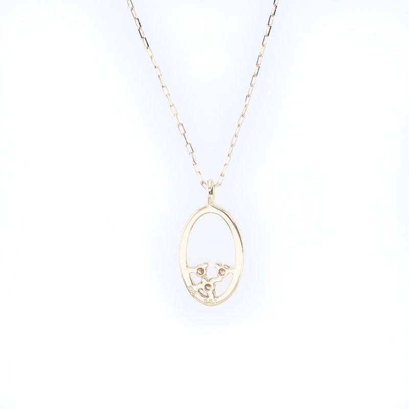 K10 YG ダイヤモンド ネックレス