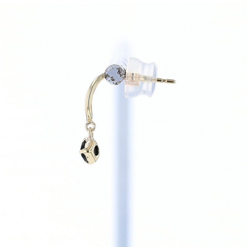 K10 YG オニキス ピアス レディース 8月 誕生石 プレゼント 誕生日プレゼント ギフト 10金 彼女 20代 30代 40代 イエローゴールド 天然石