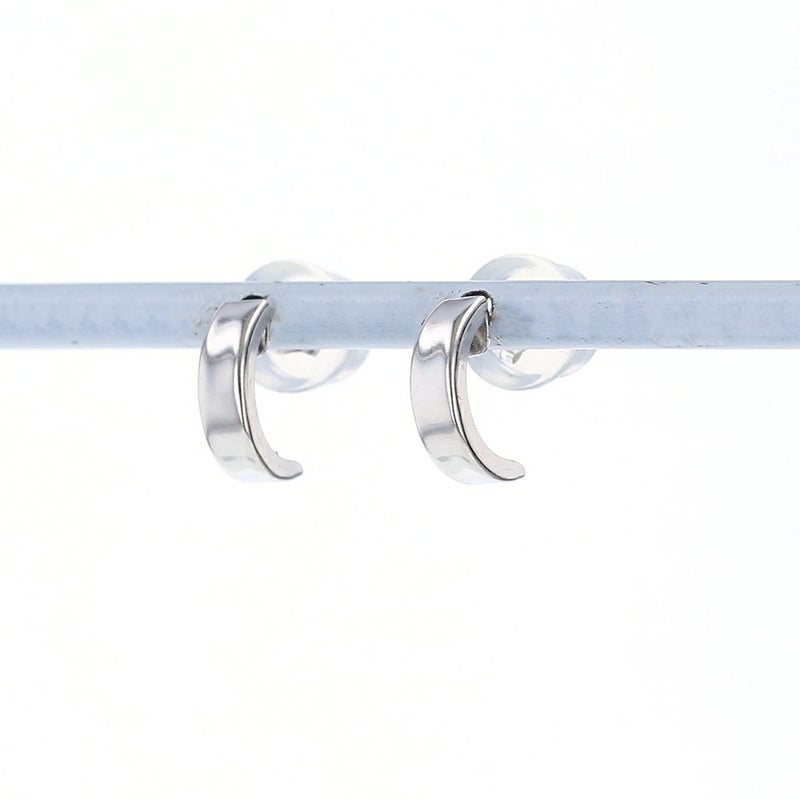 K10 WG フープ ハーフフープピアス ホワイトゴールド レディース 20代 30代 40代 誕生日 プレゼント ギフト 女性 彼女 妻 シンプル