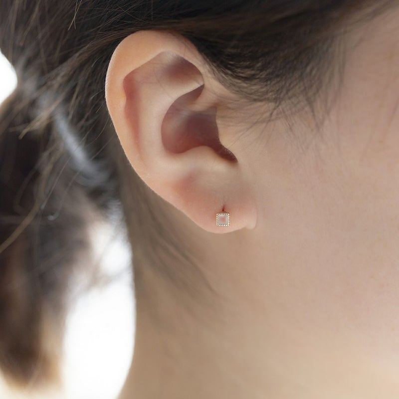 K10 PG ムーンストーン ピアス ピンクゴールド 10金 6月 誕生石 誕生日 プレゼント レディース 20代 30代 40代 10k k10 天然石