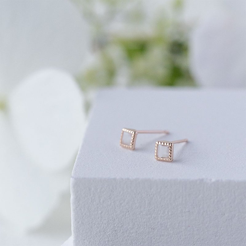 K10 PG ムーンストーン ピアス ピンクゴールド 10金 6月 誕生石 誕生日 プレゼント レディース 20代 30代 40代 10k k10 天然石