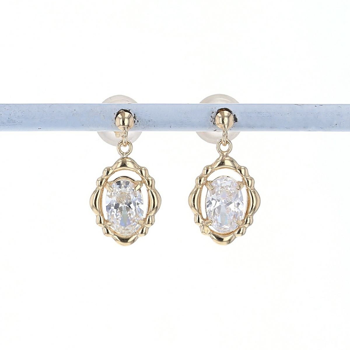 K10 YG キュービックジルコニア ピアス ゴールド イエローゴールド レディース 10金 CZ キュービック 誕生日プレゼント ギフト 20代 30代 40代 女性 彼女 妻 ゆれ