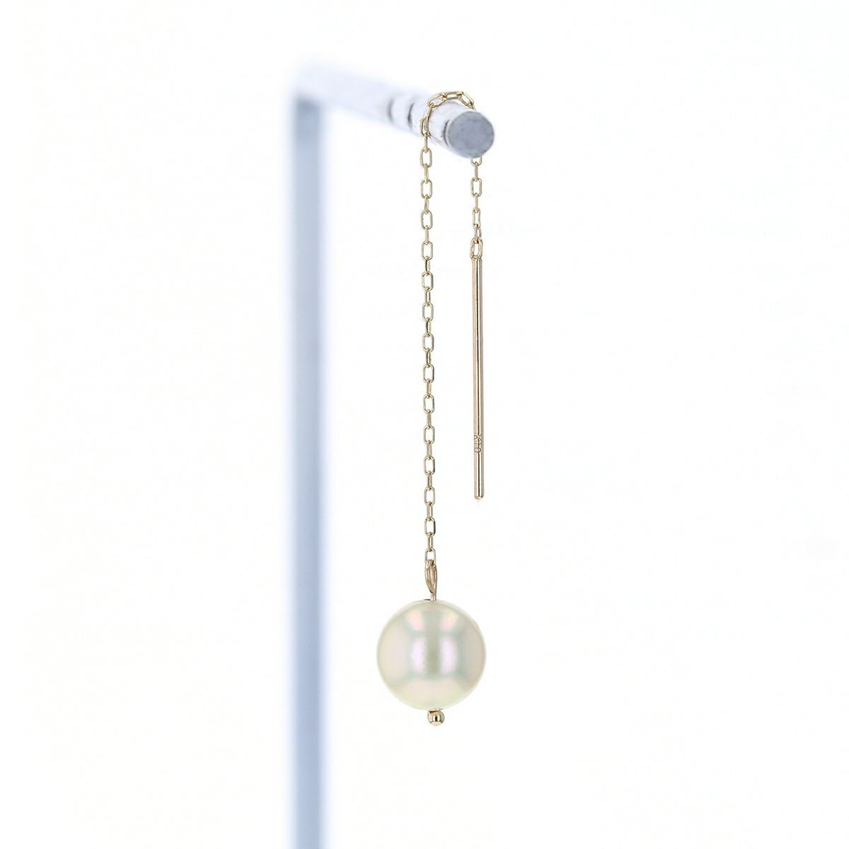 K10 YG アコヤ真珠 アメリカンピアス パール チェーンピアス 6月 誕生石 誕生日プレゼント ギフト 一粒 妻 彼女 可愛い レディース 10金 10K イエローゴールド 誕生日 20代 30代 40代 女性 ギフト