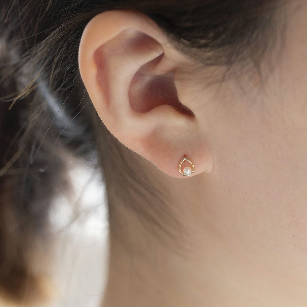 K10 YG 淡水パール ピアス パール 6月 誕生石 誕生日プレゼント ギフト 一粒 妻 彼女 可愛い レディース 10金 10K イエローゴールド 誕生日 20代 30代 40代 女性 ギフト