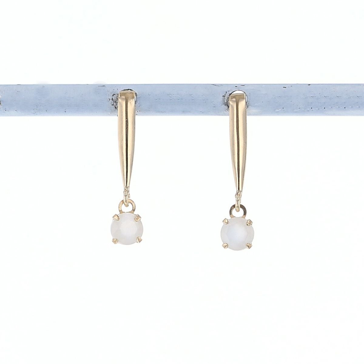 K10 YG ムーンストーン ピアス イエローゴールド 10金 6月 誕生石 誕生日 プレゼント レディース 20代 30代 40代 10k k10 天然石