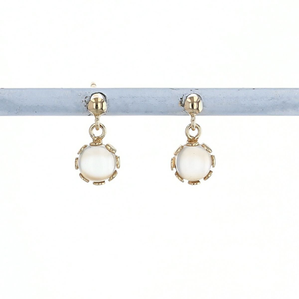 K10 YG ムーンストーン ピアス イエローゴールド 10金 6月 誕生石 誕生日 プレゼント レディース 20代 30代 40代 10k k10 天然石