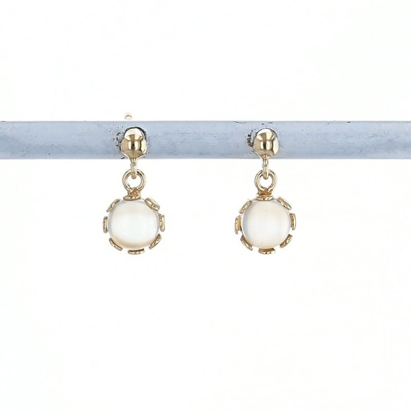 K10 YG ムーンストーン ピアス イエローゴールド 10金 6月 誕生石 誕生日 プレゼント レディース 20代 30代 40代 10k k10 天然石