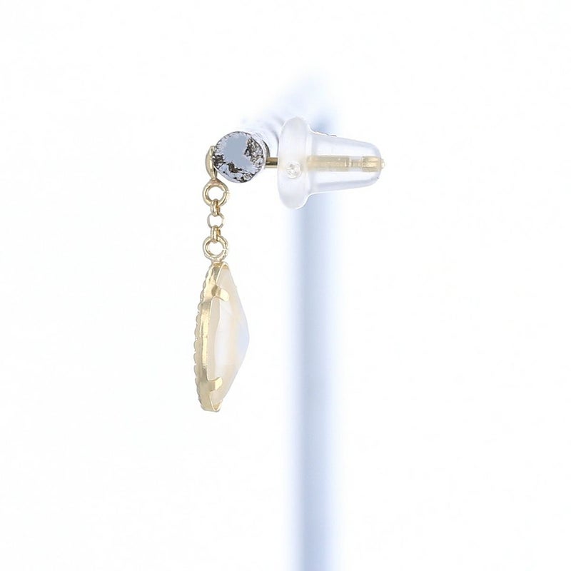 K10 YG ムーンストーン ピアス イエローゴールド 10金 6月 誕生石 誕生日 プレゼント レディース 20代 30代 40代 10k k10 天然石