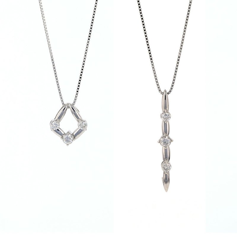 プラチナ ダイヤモンド ネックレス 3ストーン スリーストーン トリロジー レディース 2way 30代 40代 50代 妻 彼女 女性 結婚記念日 キラキラ PT PT950 誕生日プレゼント ギフト