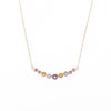 10 YG PG WG マルチ カラーストーン ネックレス