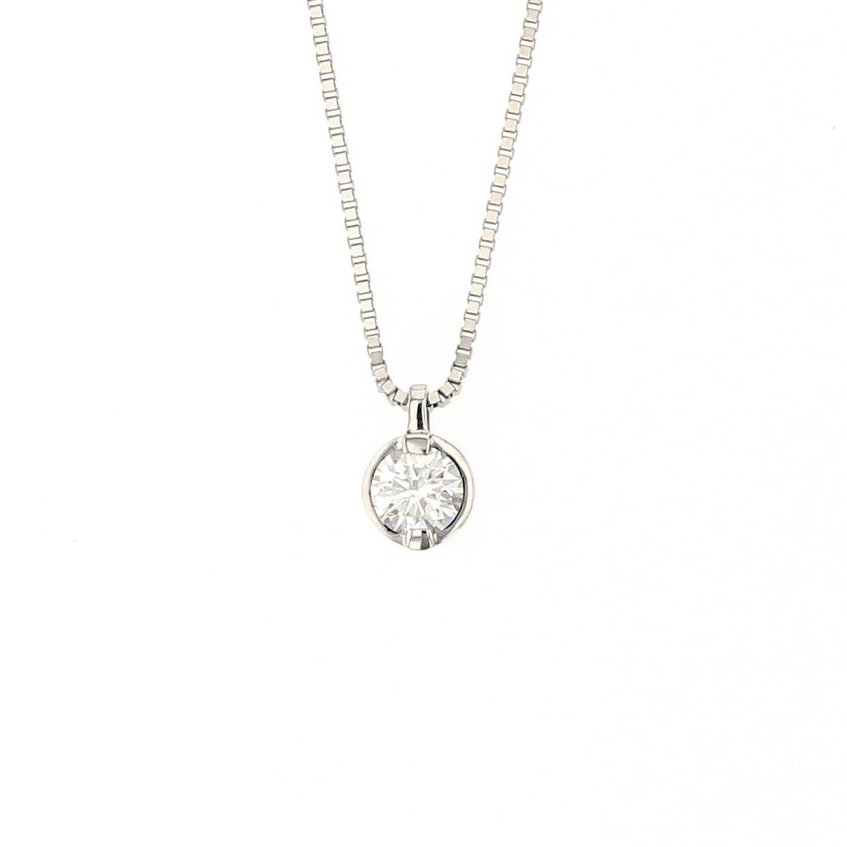 鑑定書付 プラチナ 一粒 ダイヤモンド ネックレス | IKEDAジュエリー