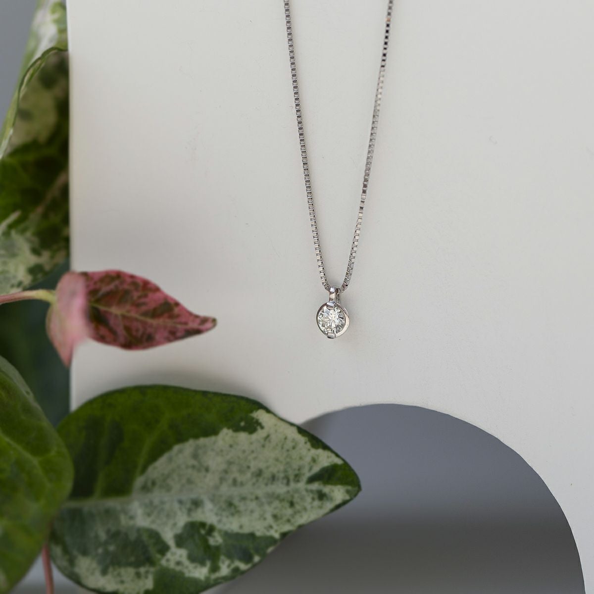 鑑定書付 プラチナ 一粒 ダイヤモンド ネックレス | IKEDAジュエリー