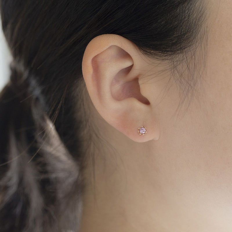 K18 PG ピンクサファイア ピアス 9月 ギフト レディース 18k 誕生石 ピンクゴールド レディース 彼女 妻 プレゼント 誕生日プレゼント