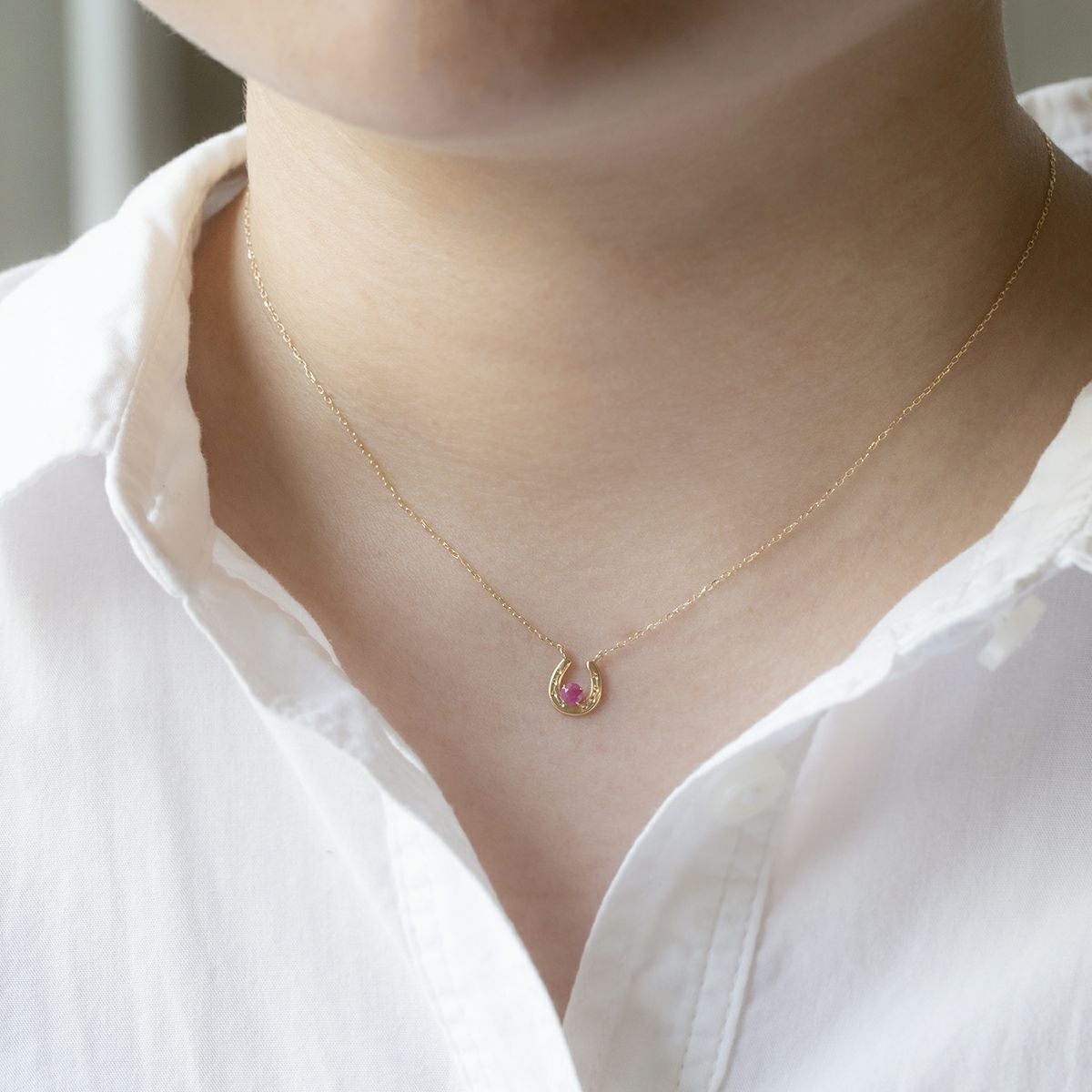 K10 YG ルビー ネックレス イエローゴールド 誕生石 7月 レディース 彼女 妻 誕生日プレゼント ギフト