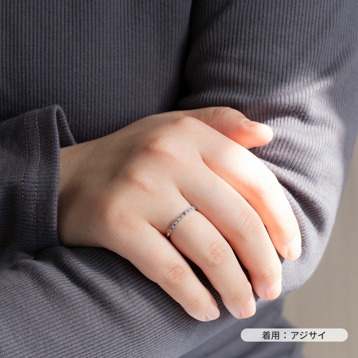 K10 YG PG WG マルチ カラーストーン リング ハーフエタニティ 誕生石 プレゼント レディース 彼女 妻 30代 40代 イエローゴールド ピンクゴールド ホワイトゴールド フラワー 花