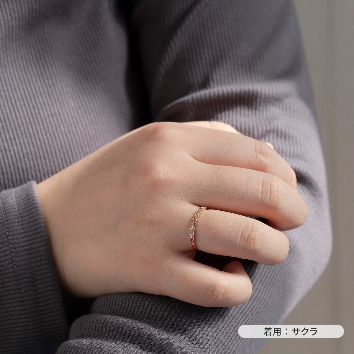 K10 YG PG WG マルチ カラーストーン リング ハーフエタニティ 誕生石 プレゼント レディース 彼女 妻 30代 40代 イエローゴールド ピンクゴールド ホワイトゴールド フラワー 花