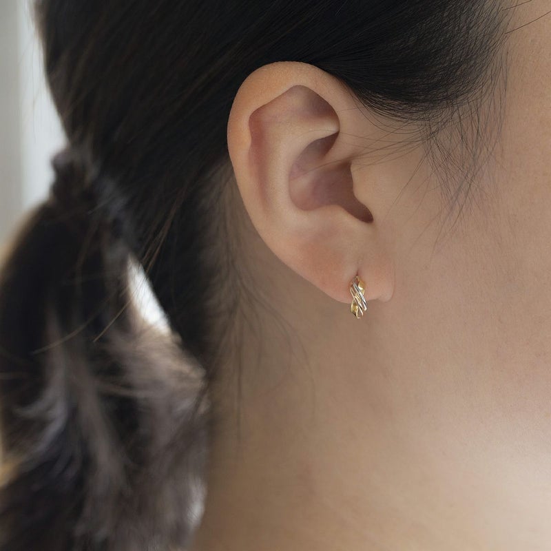 プラチナ900/K18 YG PG ハーフフープピアス  フープ ハーフフープ ピアス フープピアス イエローゴールド ピンクゴールド プラチナ PT900 PT レディース 20代 30代 40代 誕生日 プレゼント ギフト 女性 彼女 妻