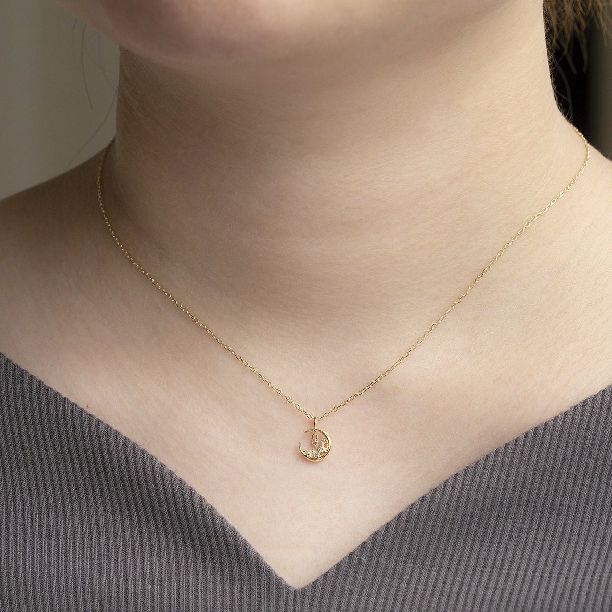 K10 YG ホワイトトパーズ ダイヤモンド ムーン ペンダントトップ 月 妻 彼女 レディース 誕生日プレゼント ギフト