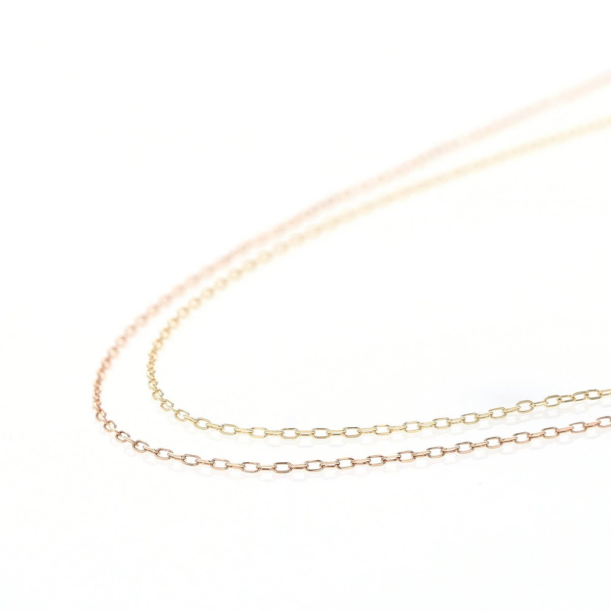 K10 YG/PG アズキチェーンネックレス チェーンネックレス イエローゴールド ピンクゴールド レディース 妻 彼女 誕生日 誕生日プレゼント 小豆チェーン 10K 10金 地金