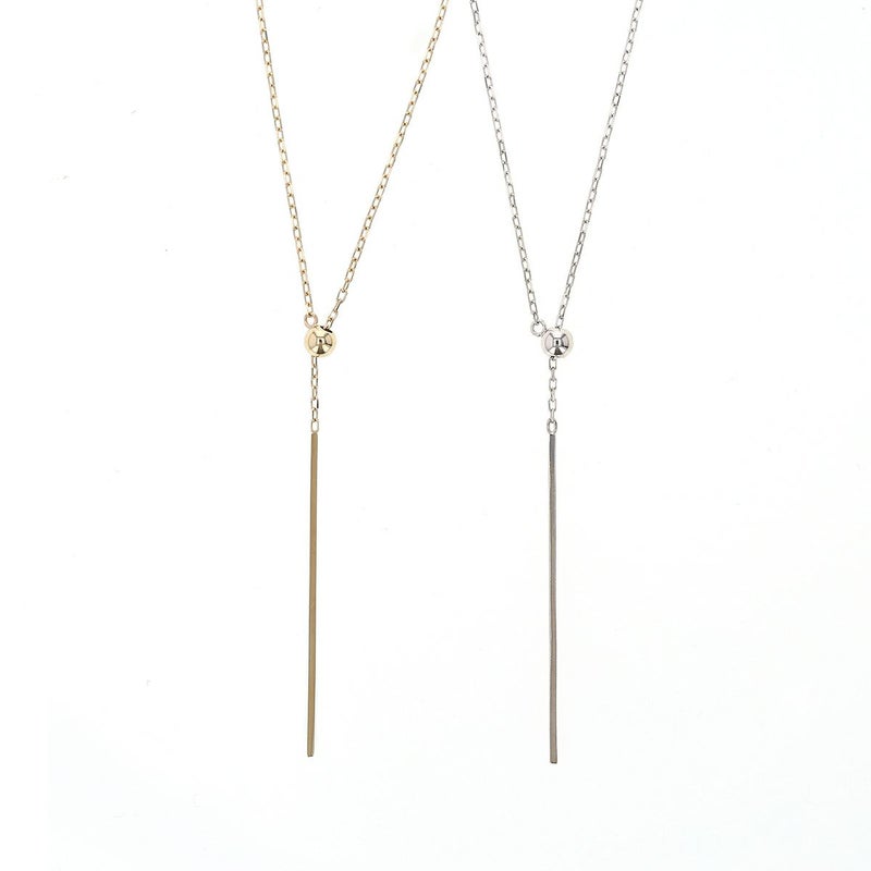 K10 YG WG ネックレス ラリエット