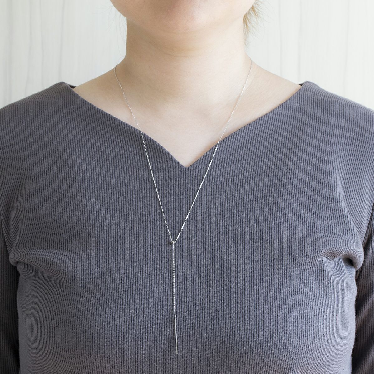 K10 YG WG ネックレス ラリエット