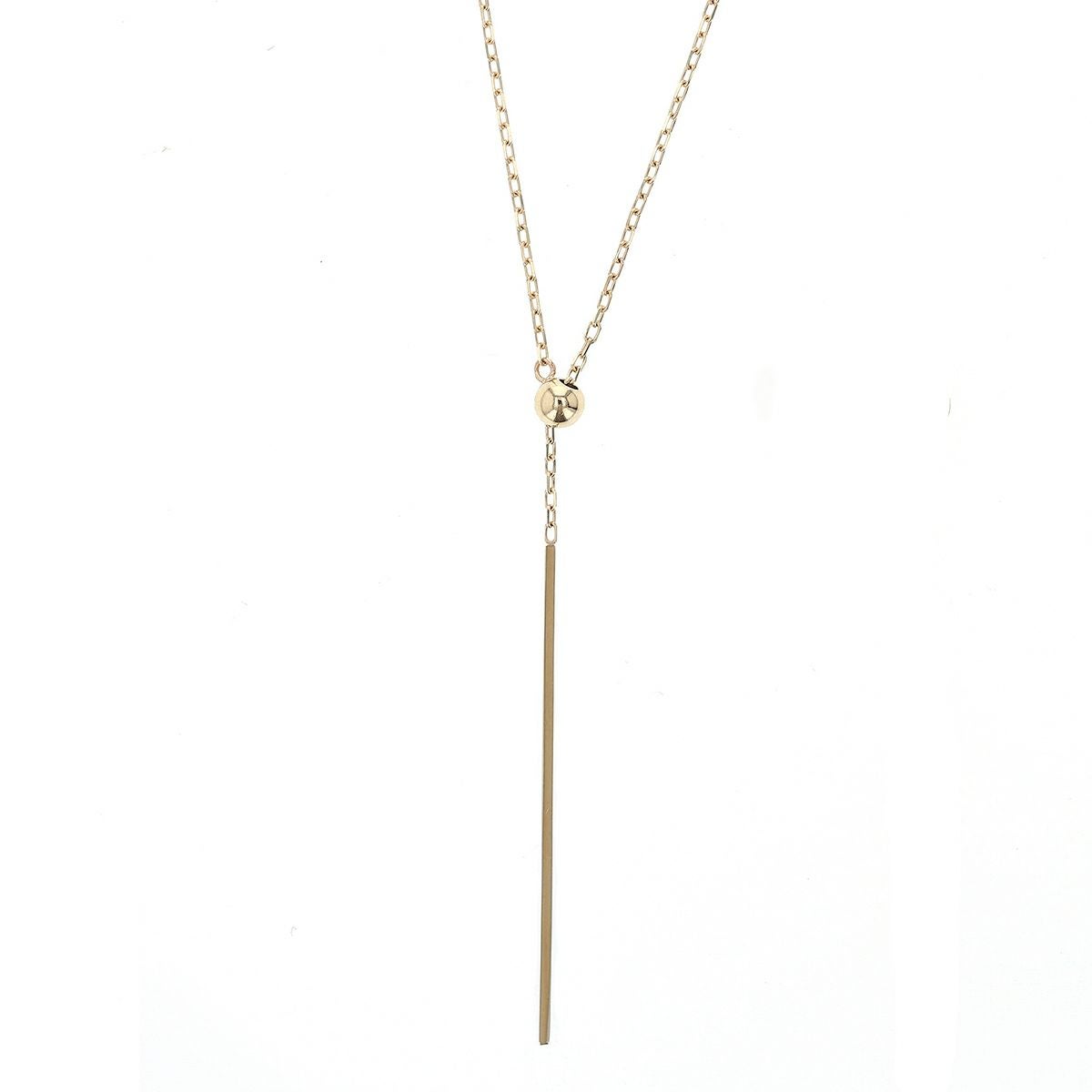 K10 YG WG ネックレス ラリエット