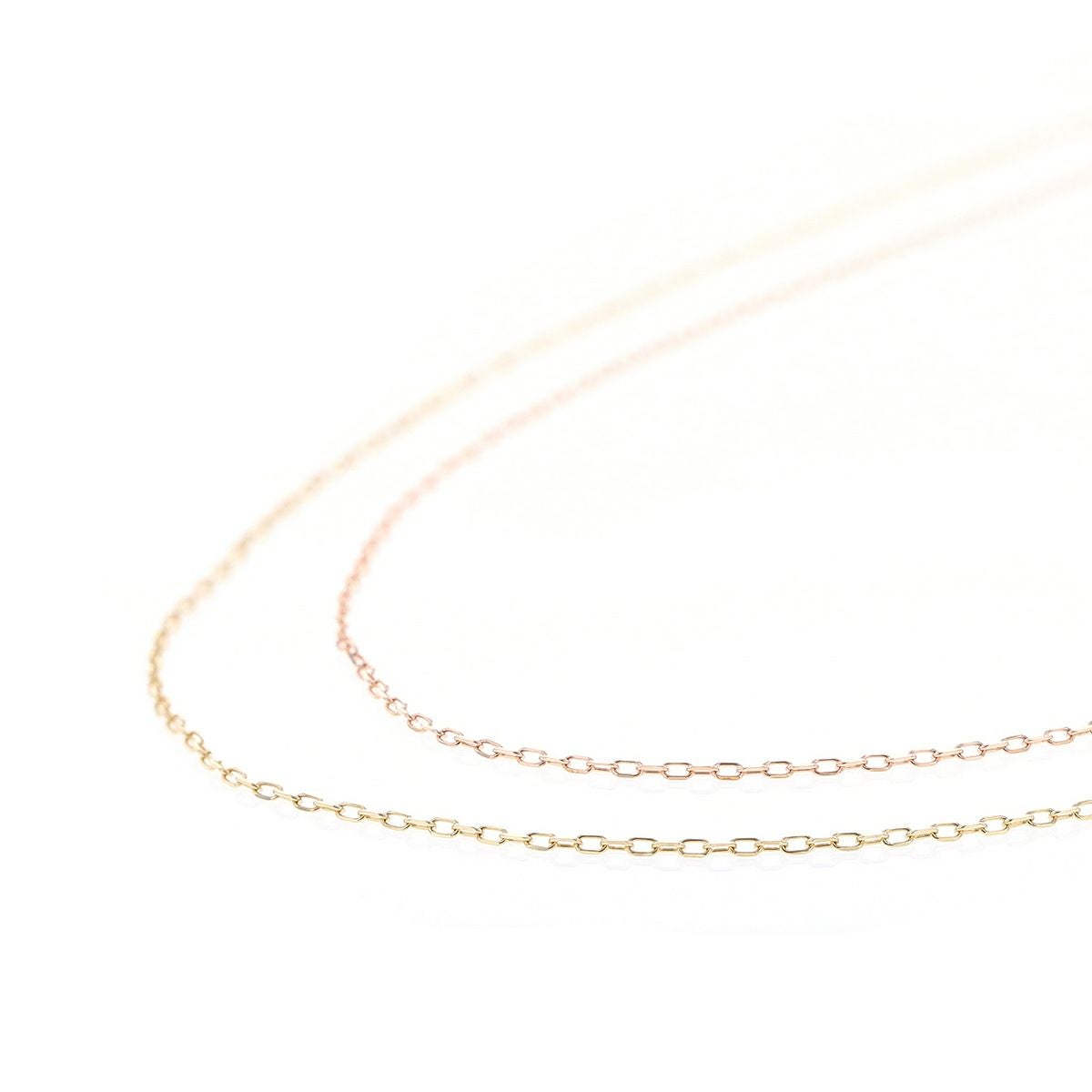 K10 YG/PG チェーンネックレス アズキチェーン チェーンネックレス イエローゴールド ピンクゴールド レディース 妻 彼女 誕生日 誕生日プレゼント 小豆チェーン 10K 10金 地金