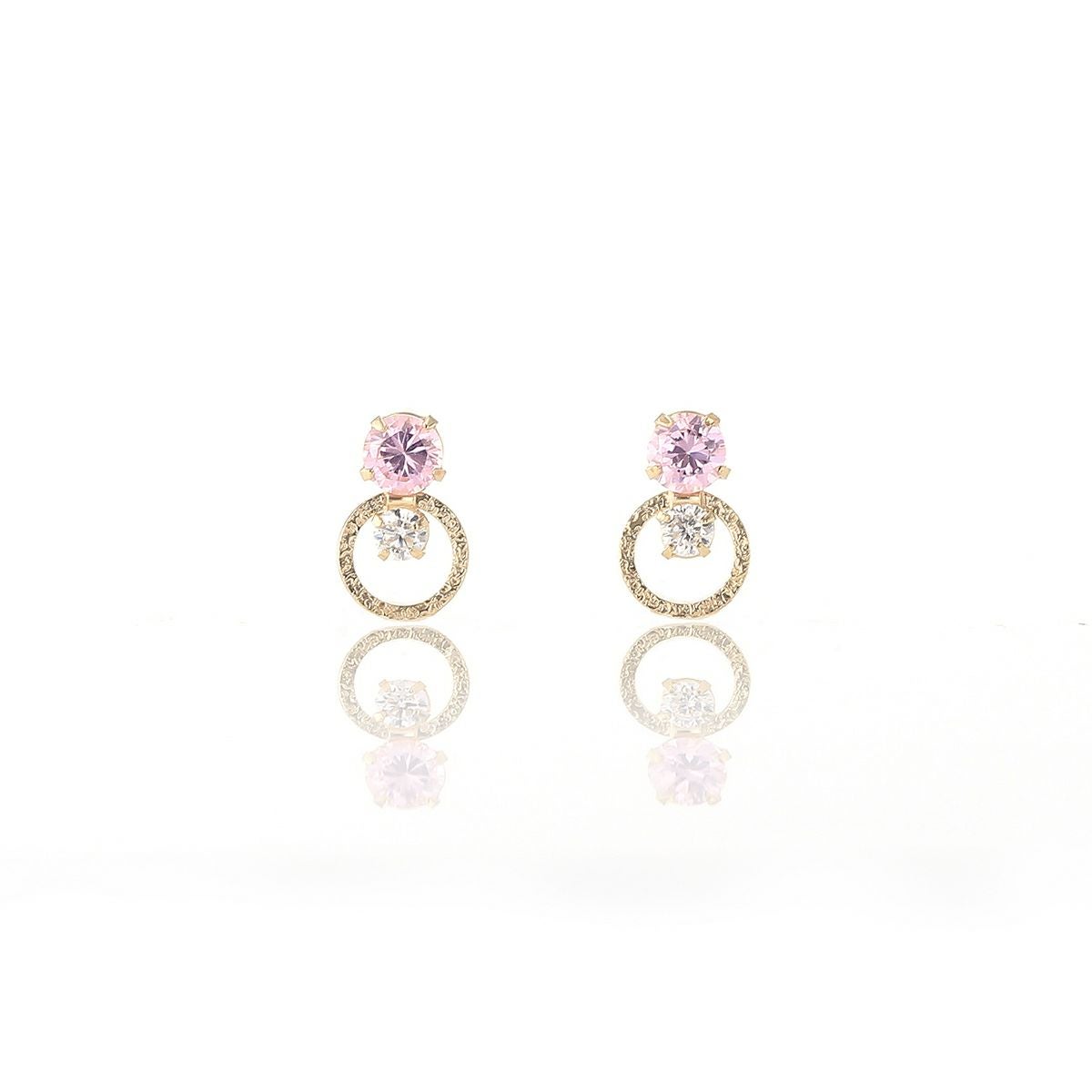 K10 YG キュービックジルコニア ピアス ゴールド レディース 10金 CZ 誕生日プレゼント ギフト 20代 30代 40代 女性 彼女 妻 イエローゴール