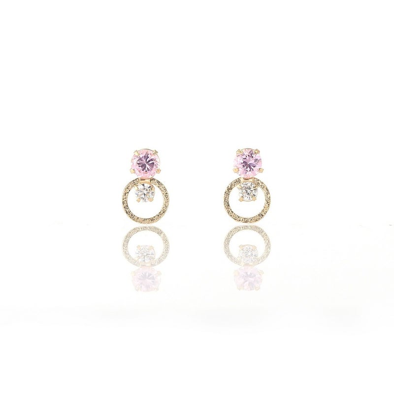 K10 YG キュービックジルコニア ピアス ゴールド レディース 10金 CZ 誕生日プレゼント ギフト 20代 30代 40代 女性 彼女 妻 イエローゴール