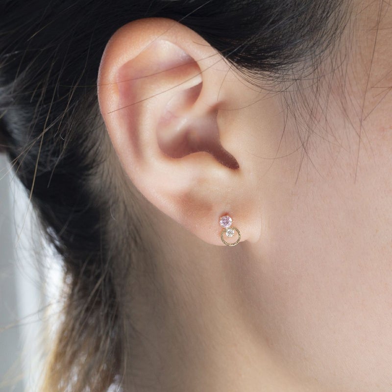 K10 YG キュービックジルコニア ピアス ゴールド レディース 10金 CZ 誕生日プレゼント ギフト 20代 30代 40代 女性 彼女 妻 イエローゴール