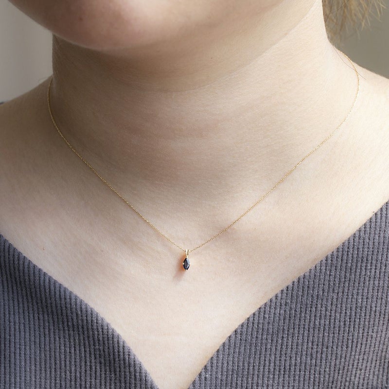 K10 YG サファイア ネックレス イエローゴールド 10K 10金 サファイヤ 9月 誕生石 レディース プレゼント 彼女 20代 30代 40代 華奢