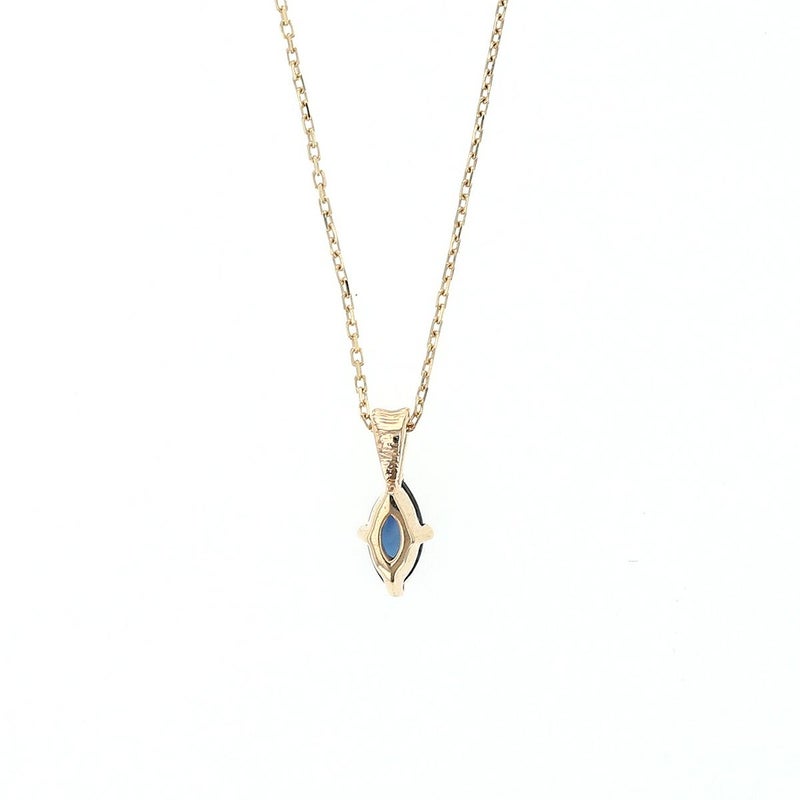 K10 YG サファイア ネックレス イエローゴールド 10K 10金 サファイヤ 9月 誕生石 レディース プレゼント 彼女 20代 30代 40代 華奢