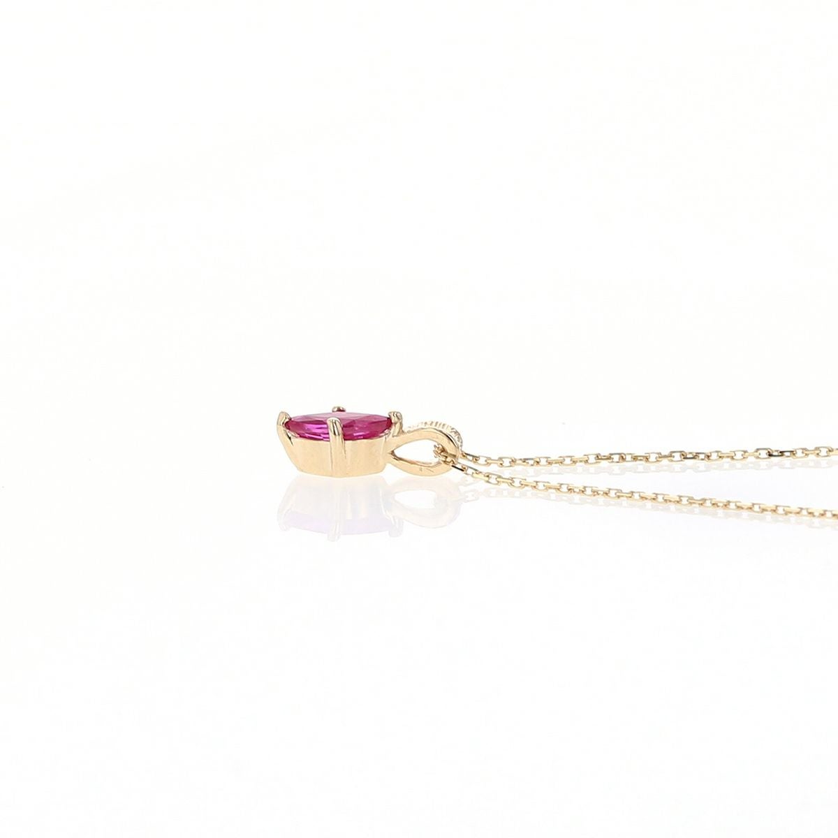 K10 YG ルビー ネックレス イエローゴールド 10K 10金 7月 誕生石 レディース 誕生日プレゼント ギフト プレゼント 彼女 20代 30代 40代 華奢