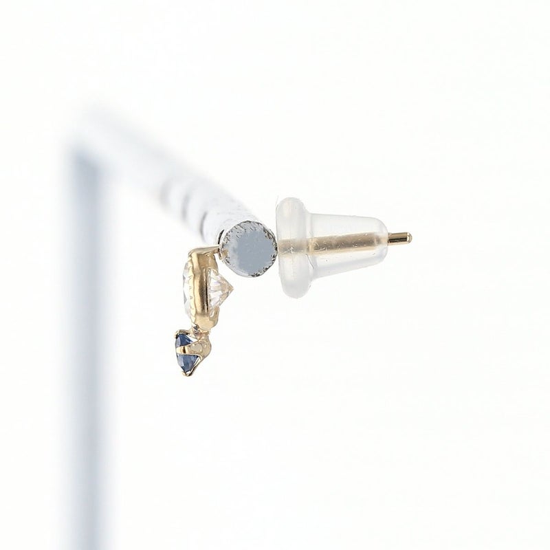 K10 YG サファイア キュービックジルコニア ピアス レディース 誕生石 9月 誕生日 10金 イエローゴールド 妻 彼女 ギフト 誕生日プレゼント